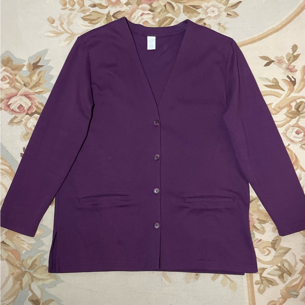 Lands' End Women's Purple Cardigan